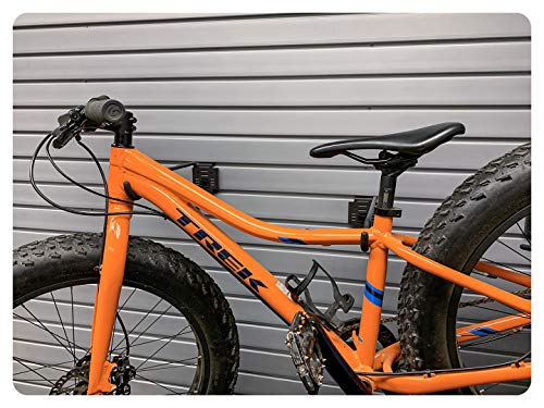 HandiWall Horizontal Bike Hooks with Locking Brackets for Bike Storage on Garage Slatwall Panels HandiWall