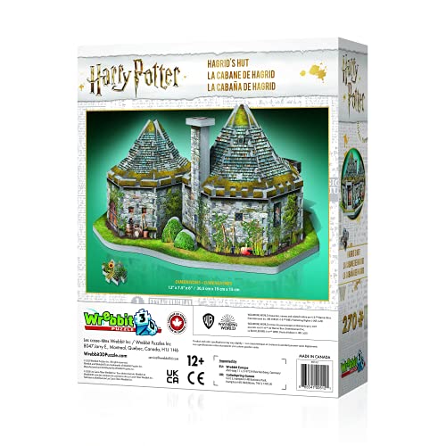 Wrebbit3D Harry Potter Hagrid’s Hut 3D Puzzle for Teens and Adults | 270 Real Jigsaw Puzzle Pieces | Not Just an Ordinary Model Kit for Adults for Wrebbit