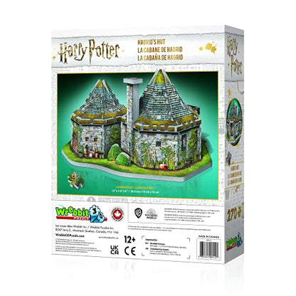 Wrebbit3D Harry Potter Hagrid’s Hut 3D Puzzle for Teens and Adults | 270 Real Jigsaw Puzzle Pieces | Not Just an Ordinary Model Kit for Adults for - WoodArtSupply