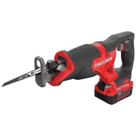 CRAFTSMAN V20 Cordless Reciprocating Saw Kit, 3,000 RPM, 14.5 inch, Battery and Charger Included (CMCS300M1) Craftsman