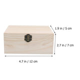 Milisten Unfinished Chest 3 Pcs Jewelry Wooden Lock Case Trinket Storage Chest Wooden Chest Sundries Storage Tray Wood Trinket Tray Wood Case Bamboo Milisten