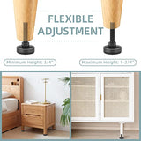 Heavy Duty Furniture Levelers, 4 Pack 3/8"-16 Threaded Leveling Feet Furniture Levelers Table Feet Adjustable Leg Levelers for Table/ LITLANDSTAR