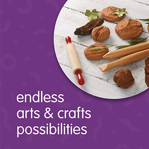 Colorations Natural Wood Rolling Pins, Set of 6, for Kids, Arts & Crafts, 7 Inches x 1 Inch (d), Class Pack, Party Pack, Dough, Clay, Sculpting, 6RP Colorations