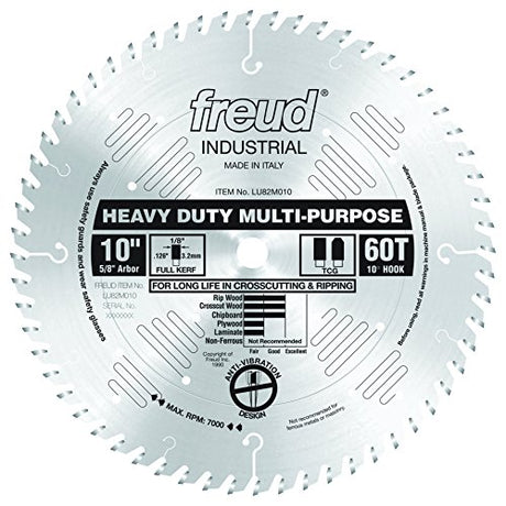 Freud LU82M010 10" Heavy Duty Multi-Purpose Blade Freud