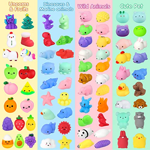 75Pcs Squishies Mochi Squishy Toys Party Favors for Kids Kawaii Mini Squishies Animal Stress Relief Toy Bulk Treasure Box Toys for Classroom Prizes - WoodArtSupply