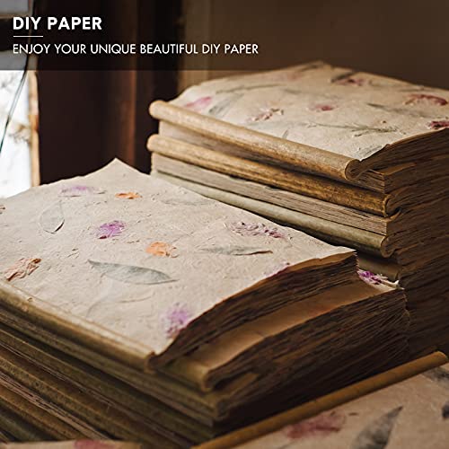 Honoson 3 Pieces Paper Making Wooden Paper Making Mould Papermaking Screen Kit 3 Size Frame for DIY Paper Craft (5 x 7 Inches, 7.5 x 9.8 Inches, 9.8 Honoson