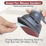 ZEHIQ 100 Pieces Mouse Detail Sander Sandpaper, Mouse Sanding Disc Hook and Loop Sanding Sheets Assorted 40/60/80/120/240/320/400/600/800/1000 Grits ZEHIQ