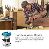 Cordless Compact Router, Weytoll 18V 18000RPM Brushless Trim Router, Wood Trimmer Router, 6.35mm Trim Diameter Cordless Palm Router Suitable for Weytoll