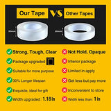 CZoffpro Double Sided Tape Heavy Duty - Clear Mounting Adhesive Two Tape, Transparent Strong Removable Stick Wall Strips Picture Carpet - Arts & CZoffpro