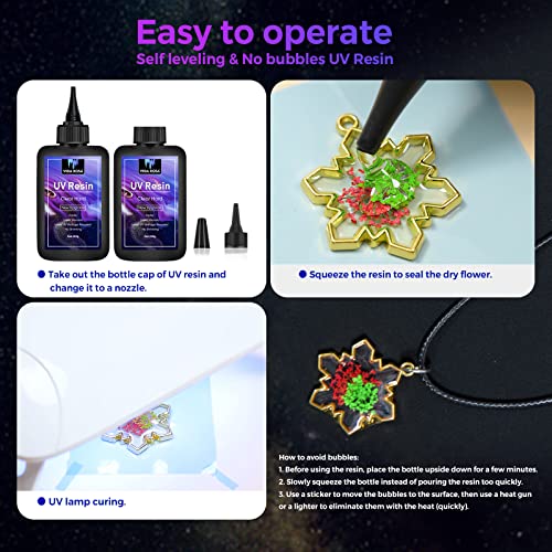 VIDA ROSA 200g UV Resin Kit with Upgraded UV Light 24W,Silicone Stir Rod, Measuring Cup and Silicone Pad-Ultraviolet Epoxy Resin Hard,UV Resin VidaRosa