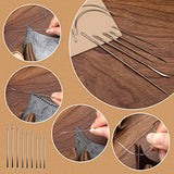 60 Pcs Leather Working Tools Leather Sewing Kit Leather Craft Tools with Storage Bag Stamping Tools Stitching Groover Waxed Thread Prong Punch for JUPEAN