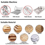 SpeTool Spoilboard Surfacing Router Bit Carbide Insert with ATS Coated 1 inch Cutting Diameter 1/4 Shank Diameter 2+2 Router Planner SpeTool