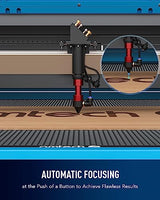 OMTech 130W CO2 Laser Engraver with Water Chiller Autofocus, 35x55 Inch Laser Cutting Engraving Etching Machine with Autolift 3 Way Pass Air Assist, OMTech