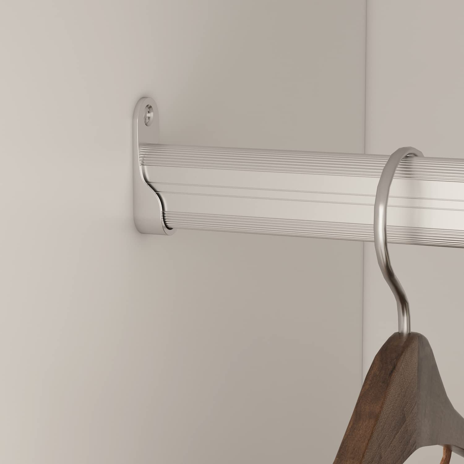 ECACAD Wardrobe Armoire with Mirror, 5-Tier Shelves, 2 Drawers, 2 Hanging Rods and 4 Doors, Wooden Closet Storage Cabinet for Bedroom, White (63”W x ECACAD