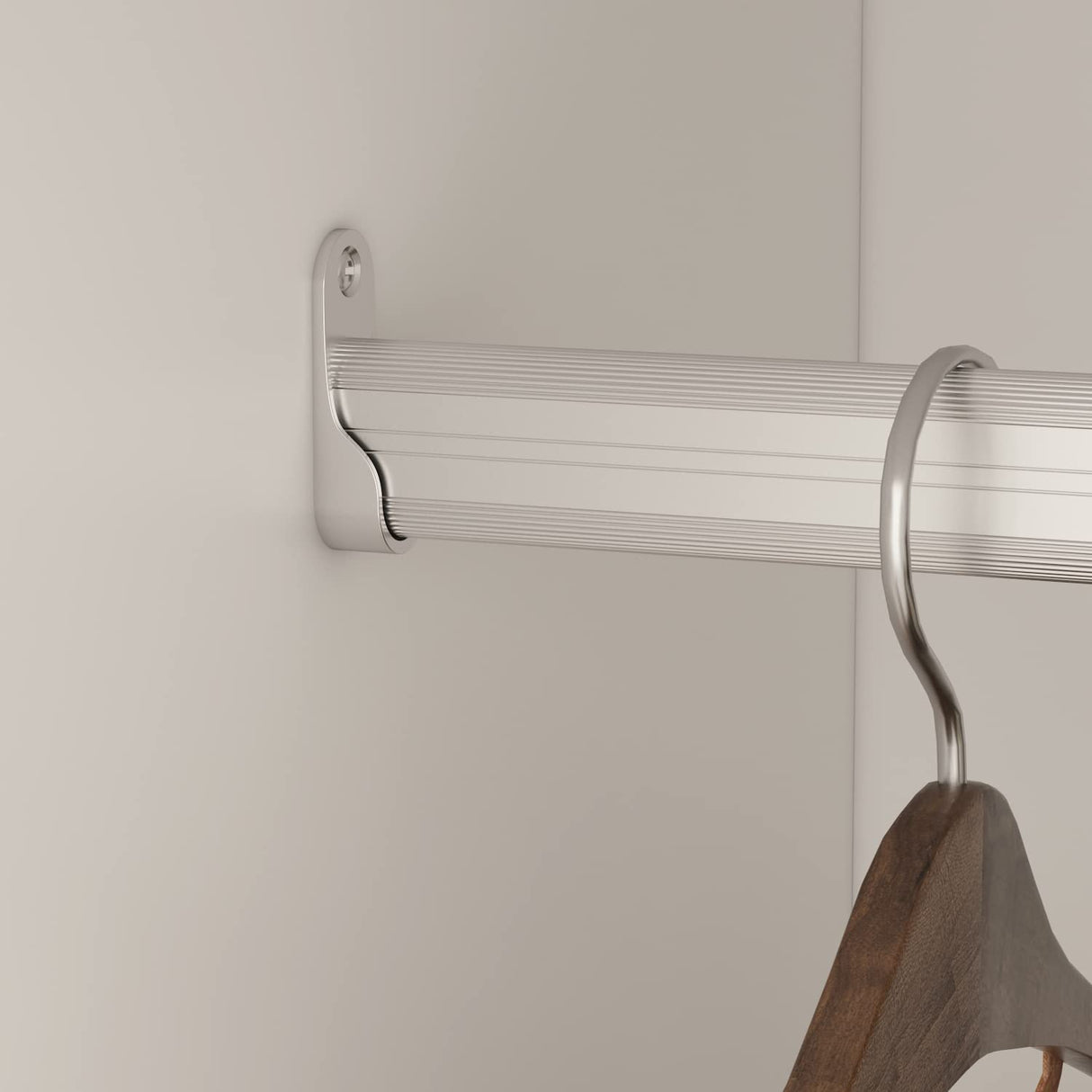 ECACAD Wardrobe Armoire with Mirror, 5-Tier Shelves, 2 Drawers, 2 Hanging Rods and 4 Doors, Wooden Closet Storage Cabinet for Bedroom, White (63”W x ECACAD