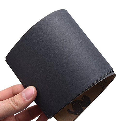 LANHU Abrasive Dry Wet Waterproof Sandpaper Sheets Assorted Grit of 400/600/ 800/1000/ 1200/1500 for Furniture, Hobbies and Home Improvement, 12