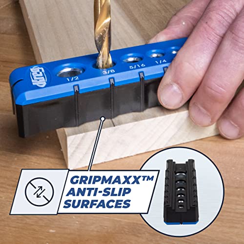 Kreg KDG-6000 Drilling Guide - Portable Drill Guide - 6 Hardened Drill Guides - Craftsman Tools - Carpentry Tools & Accessories KREG