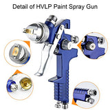 HVLP Spray Gun with Replaceable 1.4mm 1.7mm 2.0mm Nozzles Needle Cap Automotive Air Paint Sprayer Gun Kit with 600cc Capacity Cup for Car Hotorda