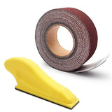 Mini Sander for Small Projects Plus One Roll of 600 Grit Hook and Loop Sandpaper (1''x20'), Micro Sander Sanding Tool Kit for Detail Sanding, DIY YGFRSTO