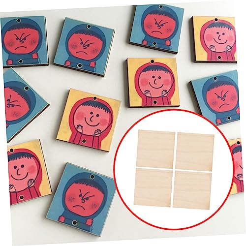 4pcs DIY Painting Slices Graffiti Wood Slices Unfinished Wood Slices Solid Wood Plate Wooden SEWOART