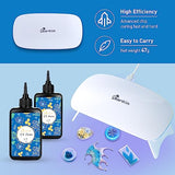 Bsrezn Upgraded UV Resin Kit with Light- 200g Clear Hard UV Cure Epoxy Resin Supplies Premixed Activated Glue Fast Curing Starter Jewelry Making Kit Bsrezn