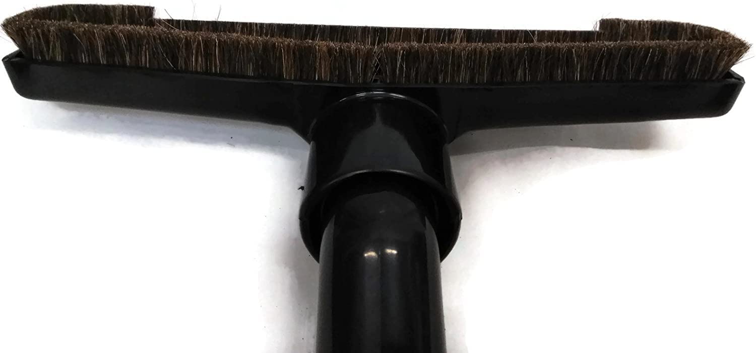 Selgo Hardwood Universal Vacuum Cleaner Floor Brush 1 ¼ inch (32mm) Inner Diameter with Horse Hair Soft Bristles 10” Wide (Black - Plastic) Selgo