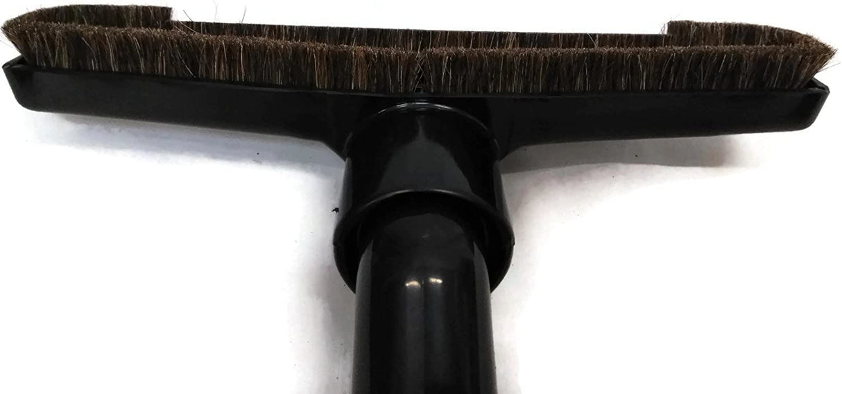 Selgo Hardwood Universal Vacuum Cleaner Floor Brush 1 ¼ inch (32mm) Inner Diameter with Horse Hair Soft Bristles 10” Wide (Black - Plastic) Selgo