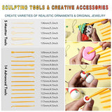 Polymer Clay 60 Colors, Modeling Clay for Kids Oven Baked Model Clay Non-Sticky with Sculpting Tools DIY Starter Kits,and Accessories,Great Gift for CyAJM