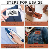 40 Pcs Leatherette Hat Patches with Adhesive, Blank Rectangle Faux Leather Patches for Custom Hats Clothes Bags DIY Crafts Fabric Repair Sew Laser ywchoshe