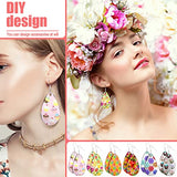 Hicarer 168 Pieces DIY Earrings Making Kit Includes Transparent Teardrop Pendants Clear Acrylic Earring Blanks Hooks and Open Jump Rings for Earrings Hicarer