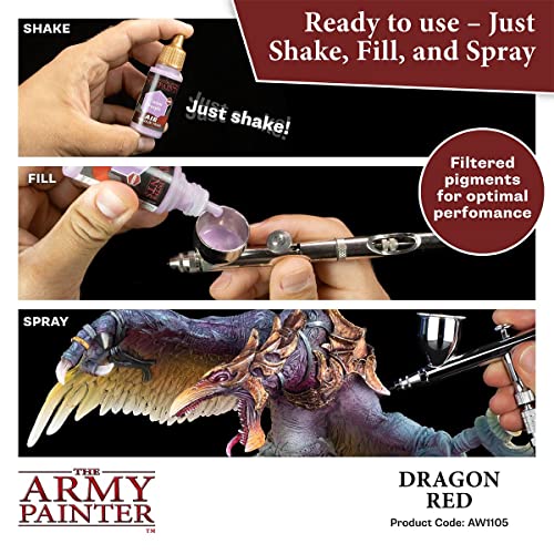 The Army Painter Warpaint Air Dragon Red - Acrylic Non-Toxic Heavily Pigmented Water Based Paint for Tabletop Roleplaying, Boardgames, and Wargames - WoodArtSupply