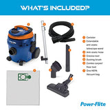 Powr-Flite Newton Compact Vacuum Cleaner Canister with HEPA Filtration, Portable Vacuum for Hardwood Floors and Rugs, PV610-Q10-U Powr-Flite