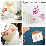 ORIGACH 6x6 inch Metal Skull Stencil Fire Skull Pyrography Stencils Template for Halloween Wood Carving, Drawings and Woodburning, Engraving and ORIGACH