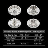 DEEFIINE 4 Inch Wood Lathe Chuck Set 1" x 8TPI Thread & 3/4"x16TPI Adapter, Nickel Plated Self-Centering 4 Jaw Wood Turning Chuck.(4 jaw) DEEFIINE