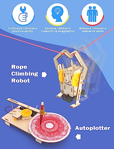 6 in 1 STEM Projects for Kids Ages 8-12, STEM Kits, 3D Wooden Puzzles, STEM Toys Building Kits, Educational Science Model Kits, Birthday Gifts for Poraxy