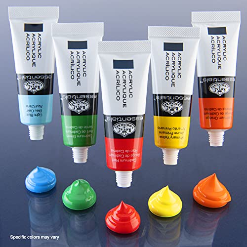 Acrylic Paint Set 12 Colors + 2 Brushes : Luscombe G