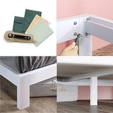 ZINUS Arnav Twin Metal Platform Bed Frame with Wood Slat Support, No Box Spring Required, Easy Assembly, White Zinus