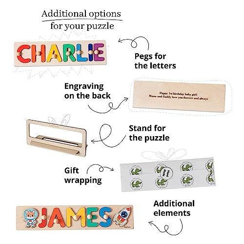 Name Puzzle With Pegs Personalized Wooden Name Puzzle Wooden Toys Custom Name Puzzle by BusyPuzzle Christmas Present Personalized Birthday Baby 1 BUSY PUZZLE