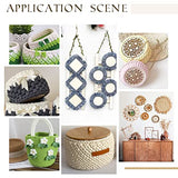 PH PandaHall Crochet Basket Bottom Kit 2 Style Natural Wooden Basket Bottom Crochet Basket Wood Base with 1pc 4mm Crochet Hook 40 Yard 9mm Cloth Yarn PH PandaHall