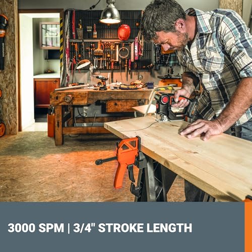 Worx 20V AXIS 2-in-1 Cordless Reciprocating Saw & Jig Saw, Orbital Cutting Reciprocating Saw, Pivoting Head Jigsaw Tool with Tool-Free Blade Change, WORX