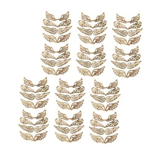 EXCEART 240 Pcs DIY Christmas Wooden Ornaments Christmas Angel Wings Ornaments Wooden Cutouts Unfinished Wood Ornaments Small Wings for Crafts Wood - WoodArtSupply