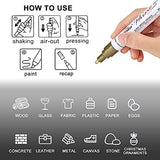 Permanent Paint Pens White Markers - 2 Pack Single color Oil Based Paint Markers, Medium Tip, Quick Drying and Waterproof Marker Pen for Metal, Rock Overseas