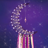 Make It Real - Lunar Dream Catcher with Lights - DIY Dream Catcher Kit for Kids - Teen Room Wall Decor Dream Catcher with Fairy Lights - Ages 8+ Make It Real