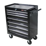 EliteZ 7-Drawer Rolling Tool Box, Tool Chest with Wheels and Locking System,High Capacity Tool Storage Cabinet Organizer (Black) EliteZ