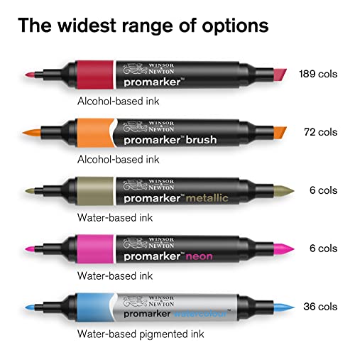 Winsor & Newton ProMarker Brush Set, 6 Count, Mid Tones Winsor & Newton