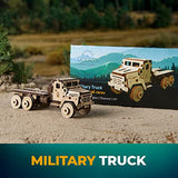 UGEARS Military Truck 3D Puzzle - Wooden Model Kit for Adults to Build - Mechanical Model Truck Car Making Kit - 3D Jigsaw Puzzle Wood Off-Road Car - UGEARS