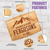 Tayfus Personalized & Monogrammed Cutting Boards - Customized Gifts for Christmas, Wedding, Anniversary, Realtor Closing - Handmade Custom Wooden Tayfus