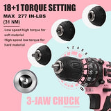 COMOWARE Cordless Drill Set, 12V Power Drill, Pink Drill Set for Women, 1 Battery & Charger, 3/8" Keyless Chuck, 2 Variable Speed, 0-450 & 0-1500 COMOWARE