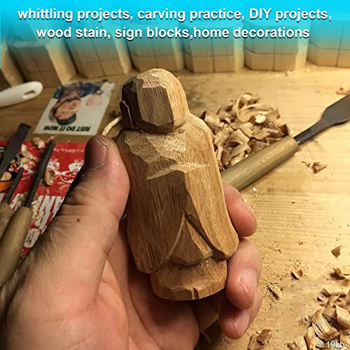 QTLCOHD 6Pcs Basswood Carving Blocks 4x4x2 Inch Whittling Wood Blocks Unfinished Wood Blocks Wood Carving Blocks for Beginner to Expert, Wood Carving QTLCOHD