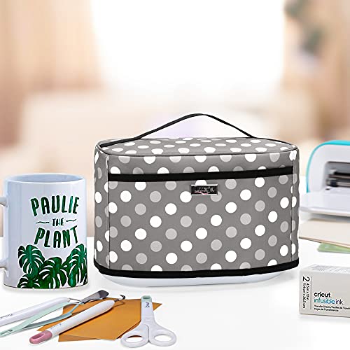 LUXJA Dust Cover Compatible with Cricut Mug Press (with a Front Pocket), Polka Dots - WoodArtSupply